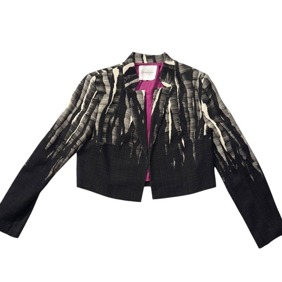 VTG Parakian Paris Women’s Cropped Wool Made in Italy Designer Jacket ~ Size 12 - Picture 6 of 13